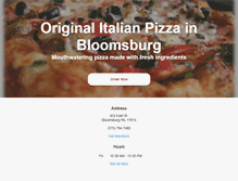 Tablet Screenshot of originalitalianpizzabloomsburg.com